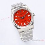 AAA Replica Rolex Oyster Perpetual 36mm EWF 3230 Coral Red Dial Watch